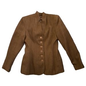 🟨 Vintage Women's Pantsuit - Brown - Size 6